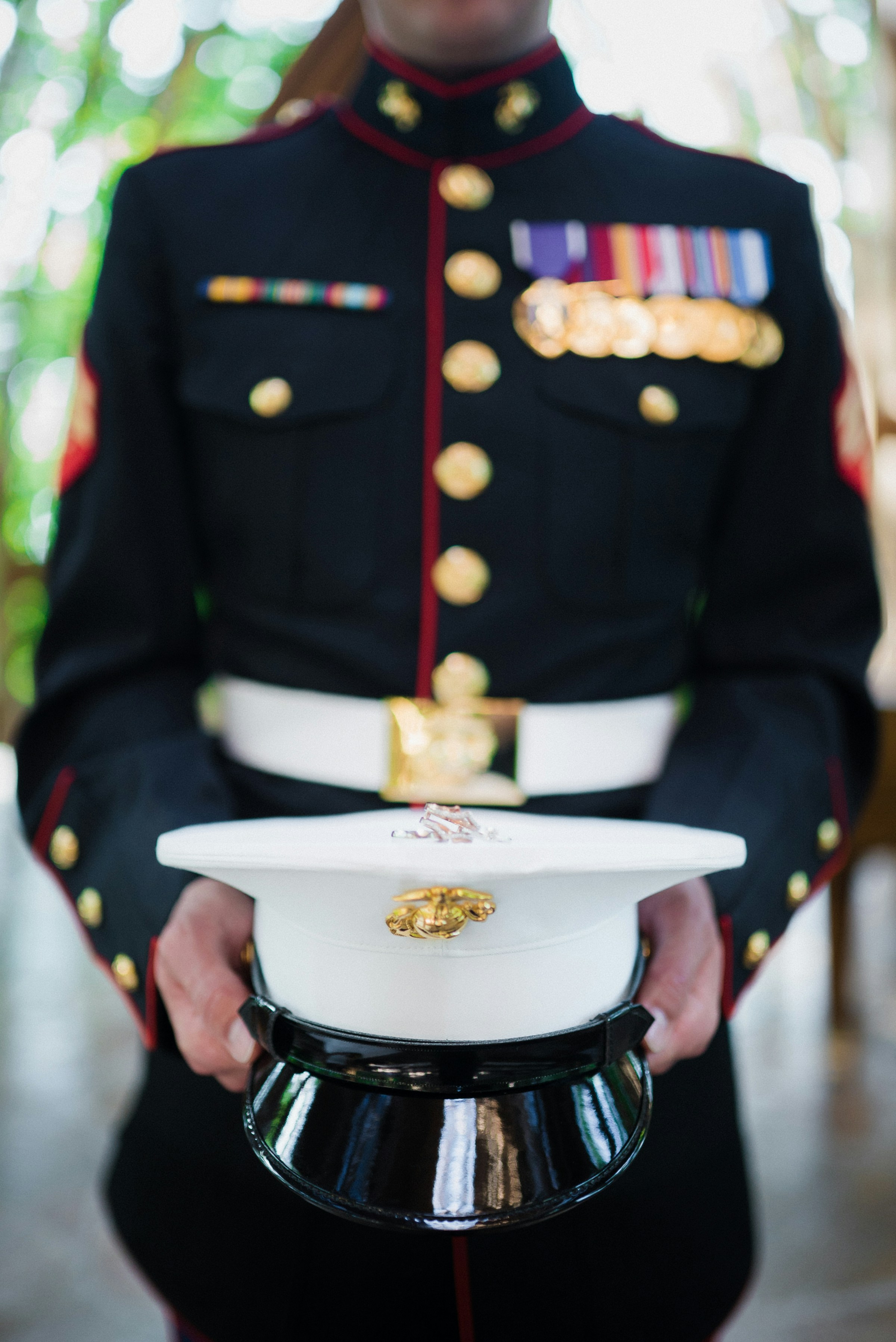 Military personnel in professional uniform