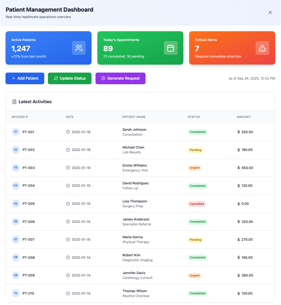 Sample rapid prototype preview